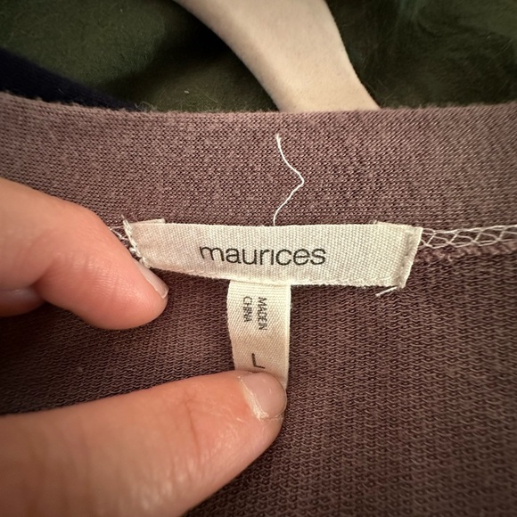 Maurices Mauve and Cream Tie-Dye Cardigan - Picture 4 of 6